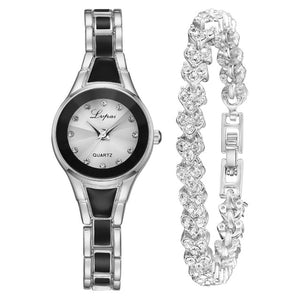 Rose Bracelet Watc Brand 2pcs Set
