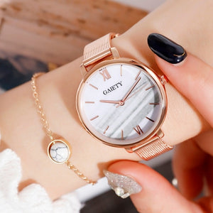SQUARE Luxury 2 PCS Set Bracelet Watch Jewelry