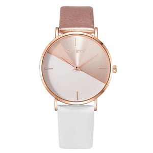 Top Brand Women's Watch Leather Rose Gold