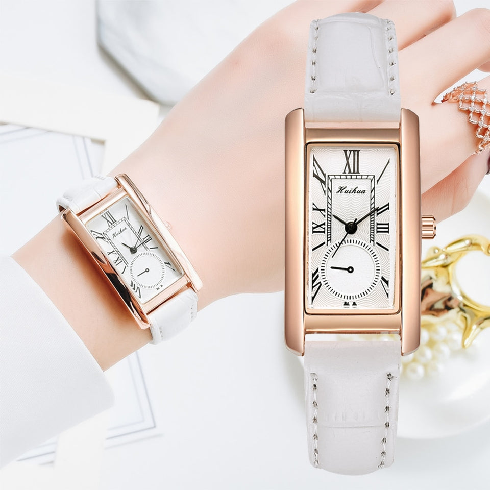 Fashion Watch For Women Dress Leather Rectangle
