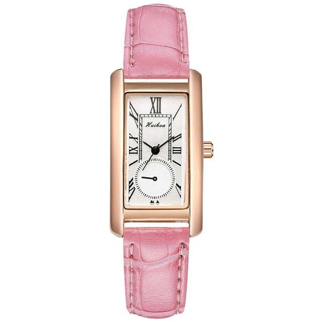Fashion Watch For Women Dress Leather Rectangle