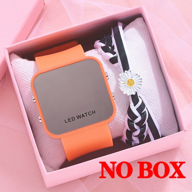 Sport Digital Watch Women LED Watch Silicone Electronic